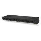 Behringer SC16-O StageConnect 16-output live outboard audio interface with multiple connection ports and controls.