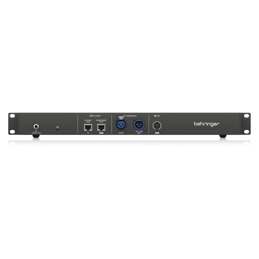 Behringer SC16-O StageConnect 16-output live outboard interface with multiple audio connection ports.