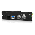 Behringer WING MADI Expansion Card for live outboard audio interfaces, shown with connection ports on a professional audio device.