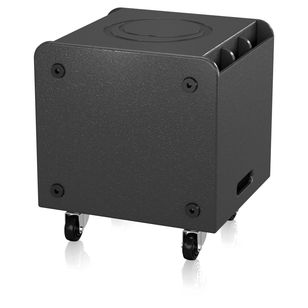 TURBOSOUND Milan M15B 15-inch powered subwoofer with built-in amplifier and durable enclosure for high-quality sound reinforcement.