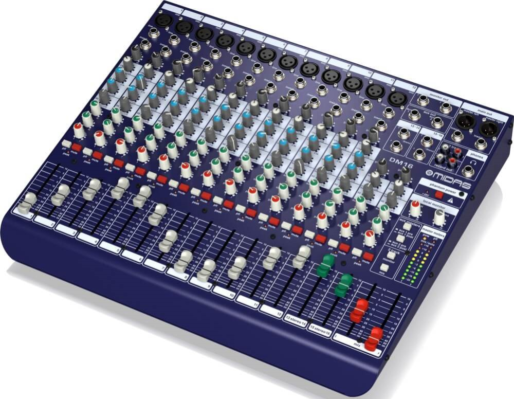 Midas DM16 16-In Analog Live and Studio Mixer with Midas Preamps