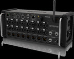 Midas MR18 digital rack mixer with 18 input channels, touchscreen display, and controls for iPad and Android tablets.