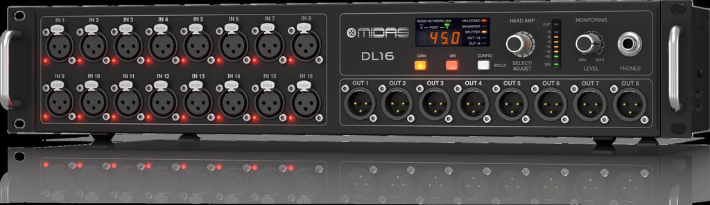 Midas DL16 Digital Stagebox 16 Inputs / 8 Outputs