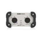 Klark Teknik DI20P passive stereo DI box for live outboard audio equipment, featuring metal build and input/output jacks.