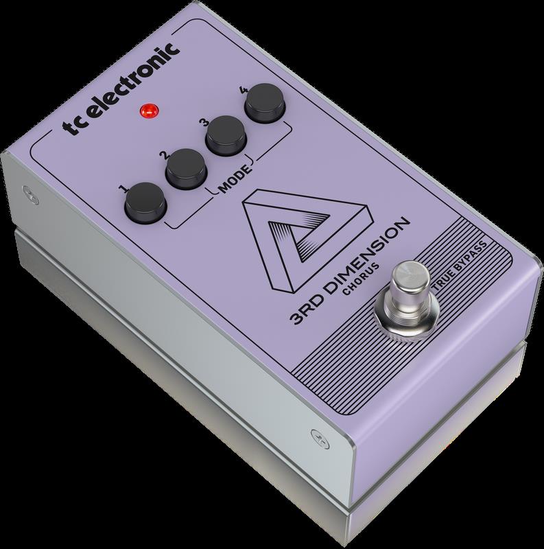 TC Electronic 3rd Dimension Vintage Analog Chorus guitar effects pedal with knobs and input/output jacks on a white background.