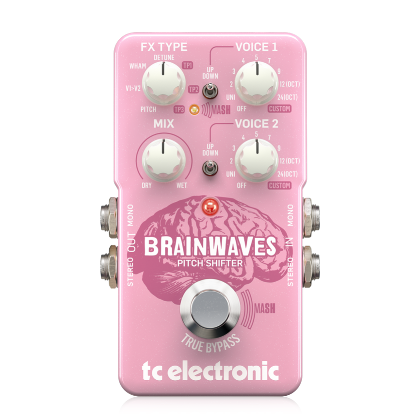 TC Electronic Brainwaves Pitch Shifter Guitar Effects Pedal with MASH