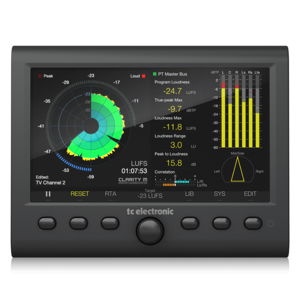 TC ELECTRONIC CLARITY M 5.1 Audio Meter with 7" Display & USB Connectivity