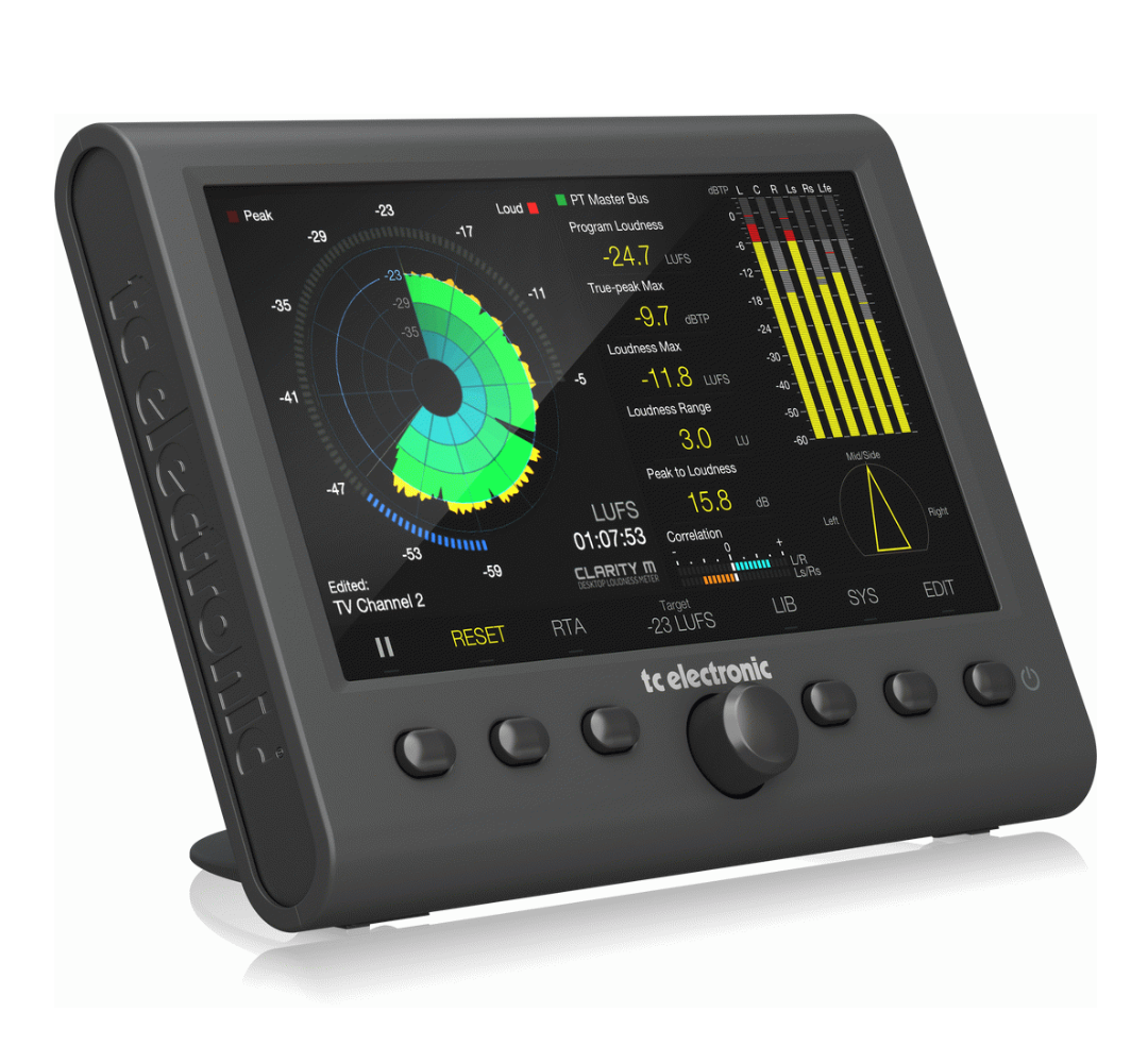 TC ELECTRONIC CLARITY M 5.1 Audio Meter with 7" Display & USB Connectivity