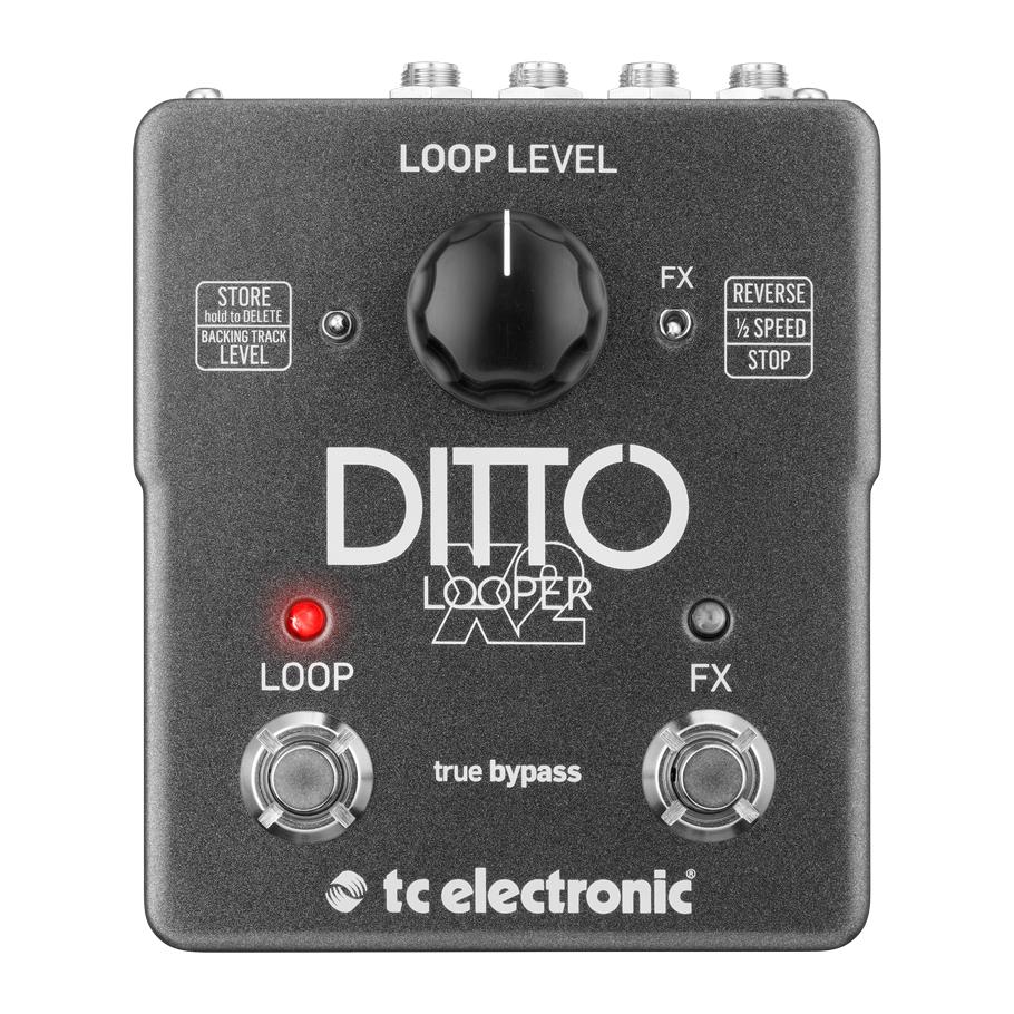 TC Electronic Ditto-X2 Stereo Dual Button Looping Guitar Effects Pedal