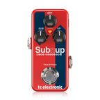 TC Electronic Sub 'N' Up Mini Octaver Effects Pedal with footswitch and controls, compact guitar effects pedal for octave effects.
