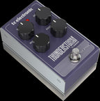TC Electronic Thunderstorm vintage-style flanger guitar effects pedal with control knobs and input/output jacks on a white background.