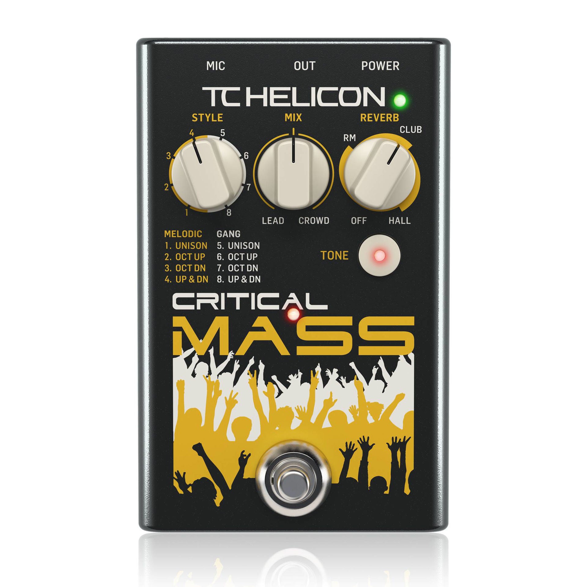 TC Electronic Critical Mass Vocal Stompbox for Large Group-Sound Vocal Effects