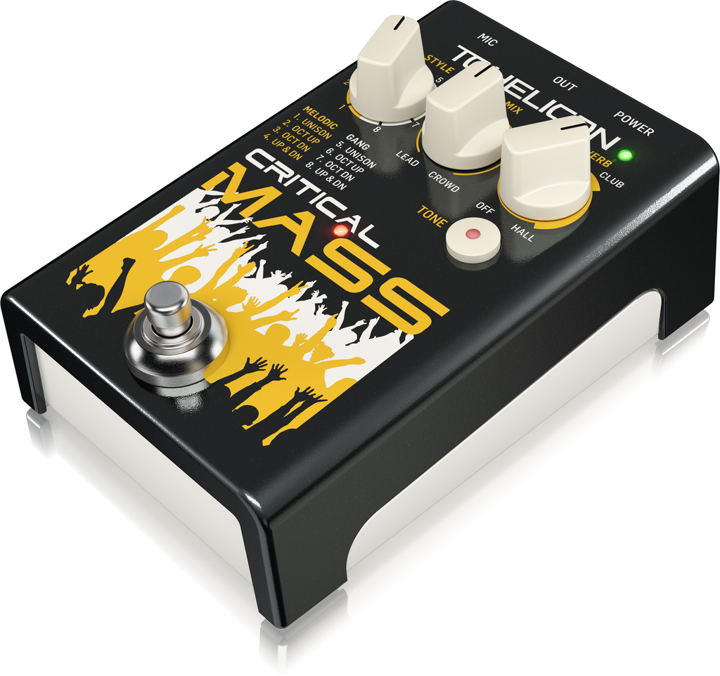 TC Electronic Critical Mass Vocal Stompbox for Large Group-Sound Vocal Effects