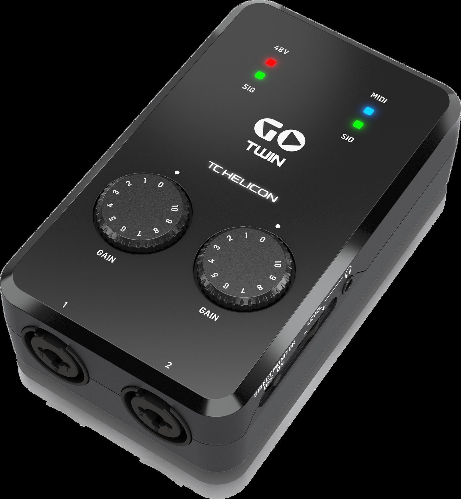 TC Helicon Go Twin High-Definition 2-Channel Audio / MIDI Interface for Mobile Devices