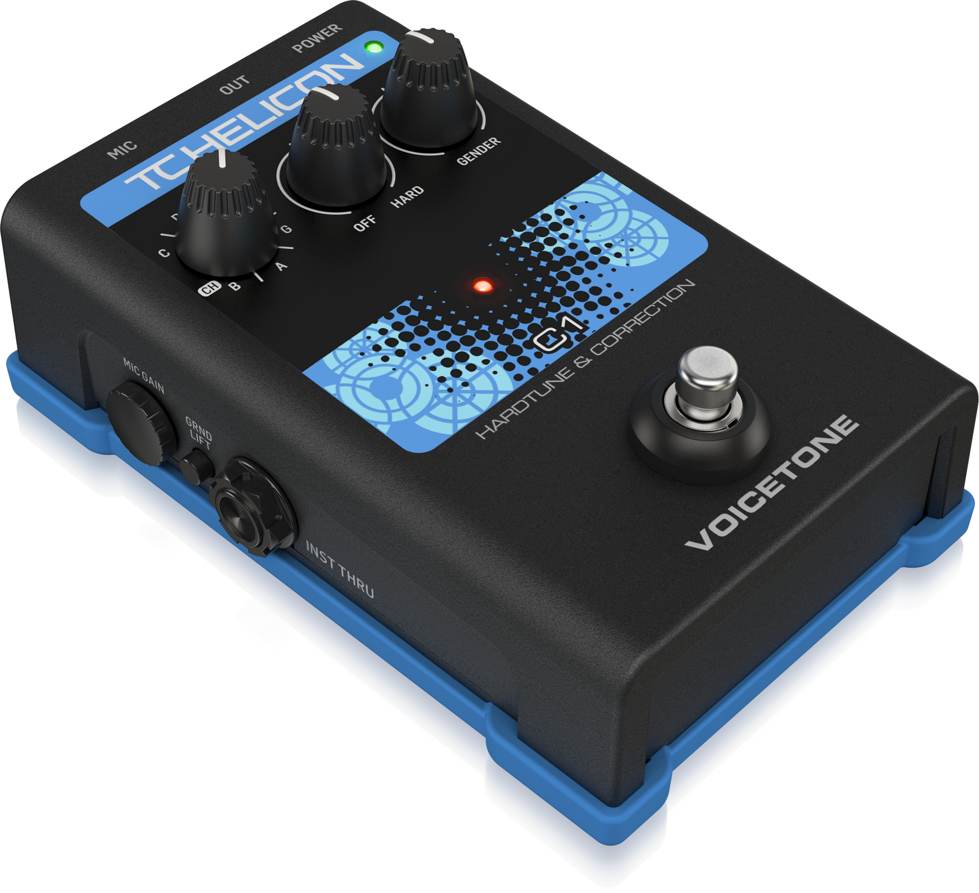 TC Helicon Voicetone C1 Hard-Tune and Correct Vocal Effects Guitar Pedal