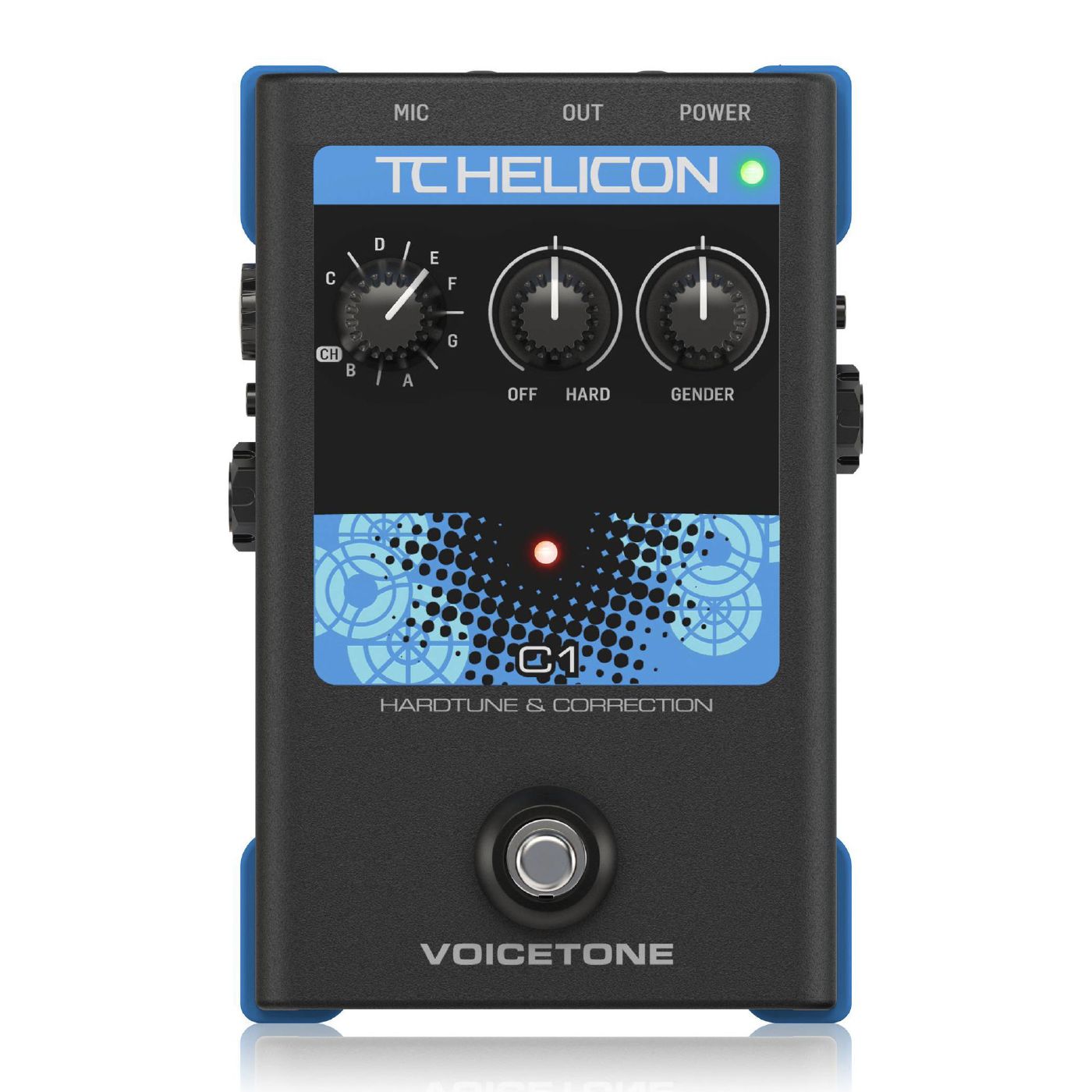 TC Helicon Voicetone C1 Hard-Tune and Correct Vocal Effects Guitar Pedal