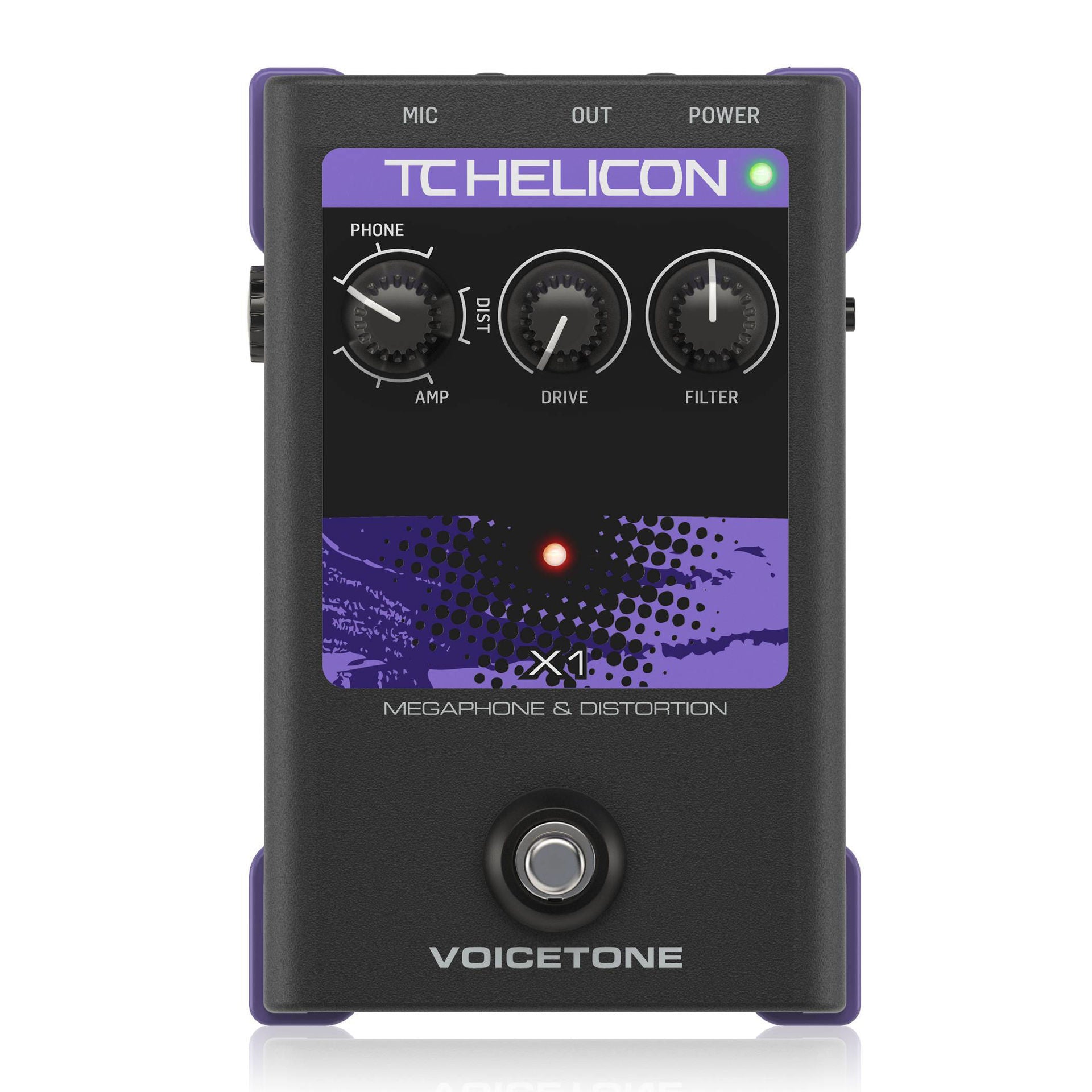 TC Helicon Voicetone X1 Distortion Vocal Effects Guitar Pedal
