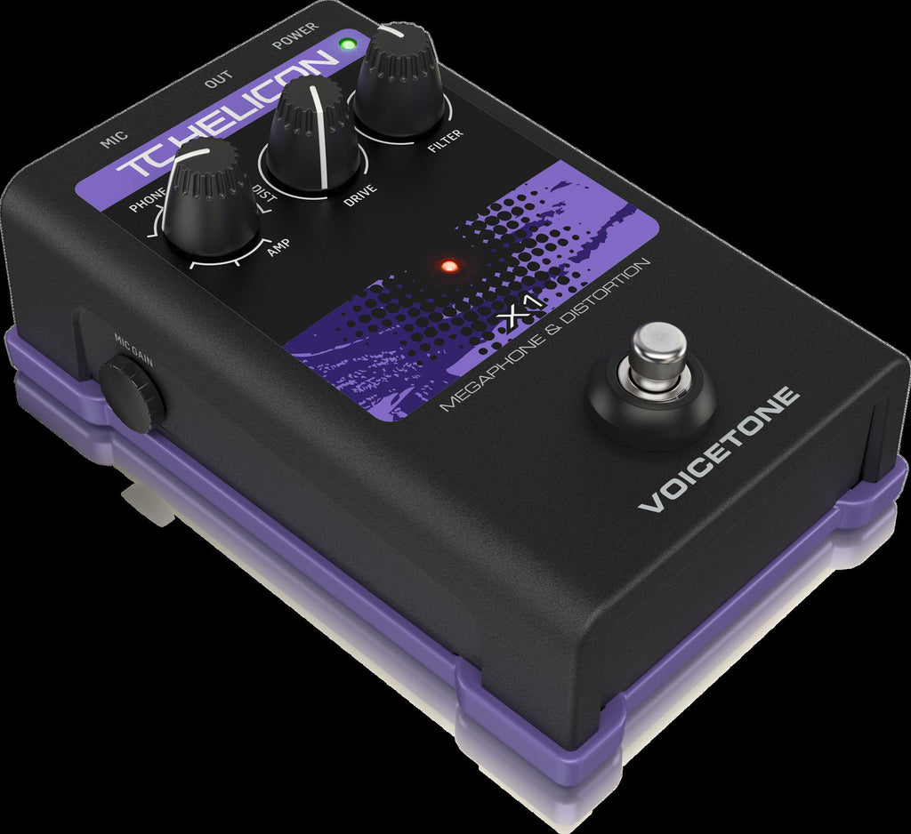 TC Helicon Voicetone X1 Distortion Vocal Effects Guitar Pedal