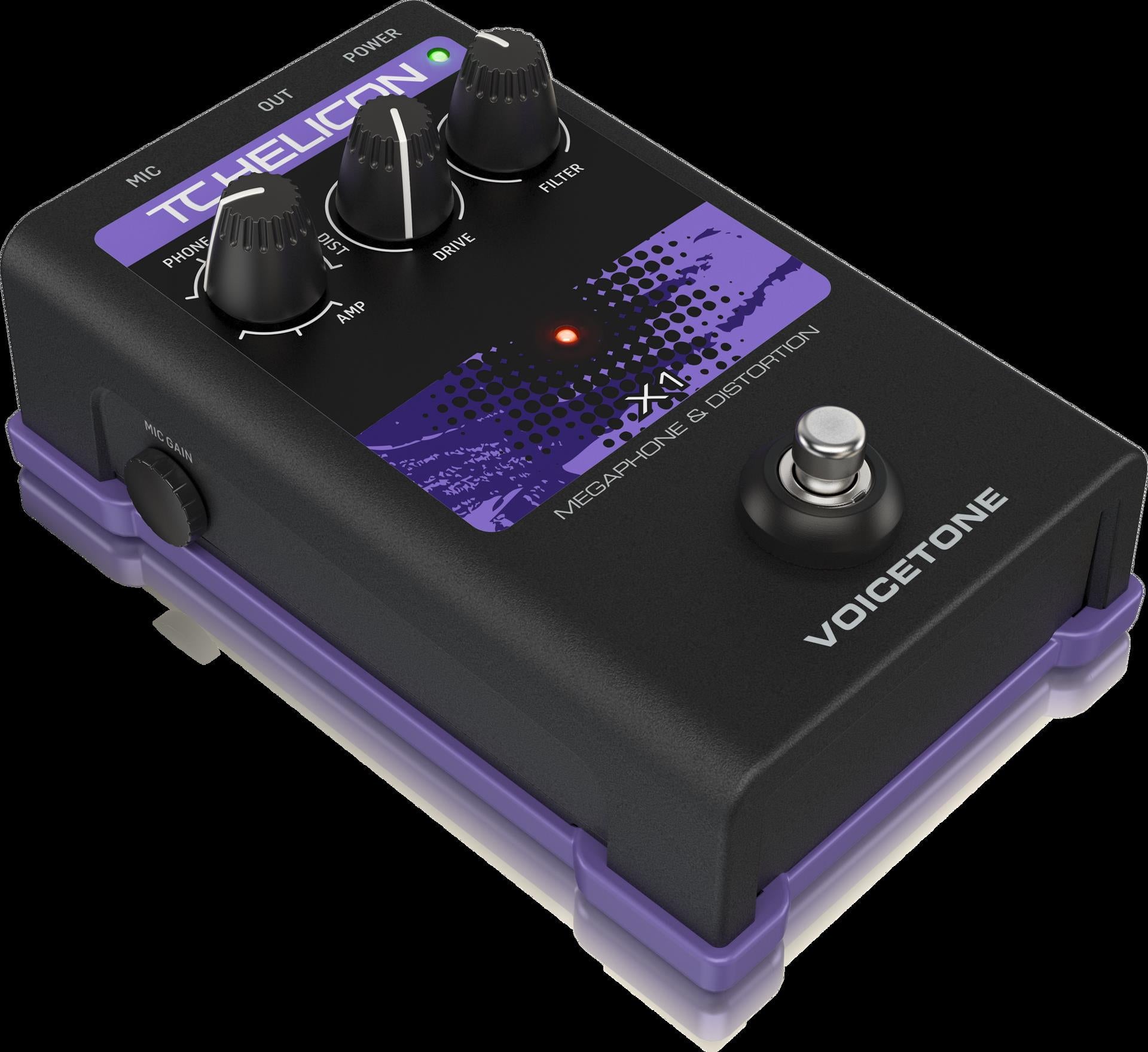 TC Helicon Voicetone X1 Distortion Vocal Effects Guitar Pedal