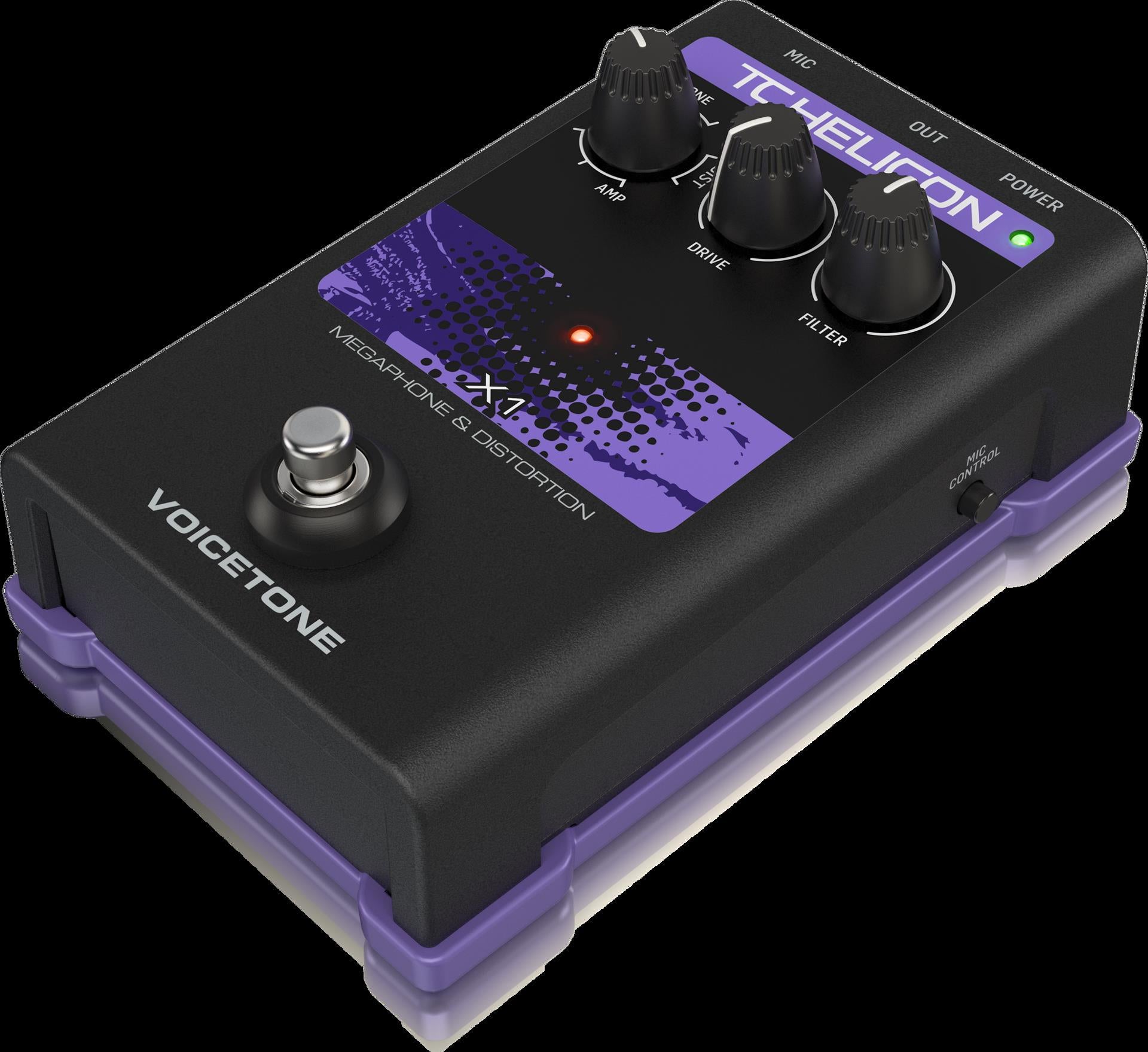 TC Helicon Voicetone X1 Distortion Vocal Effects Guitar Pedal