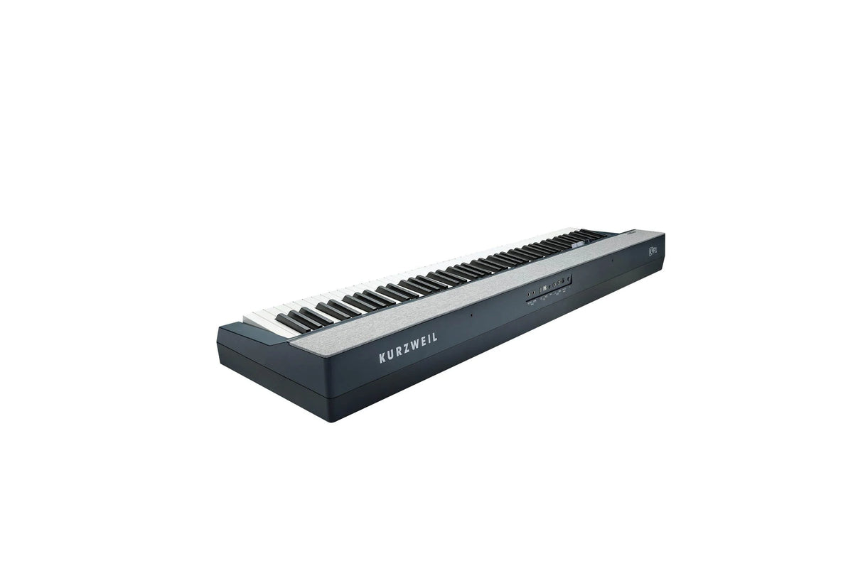 KURZWEIL KA P1 LB portable digital piano with black finish, compact design, and standard keyboard keys