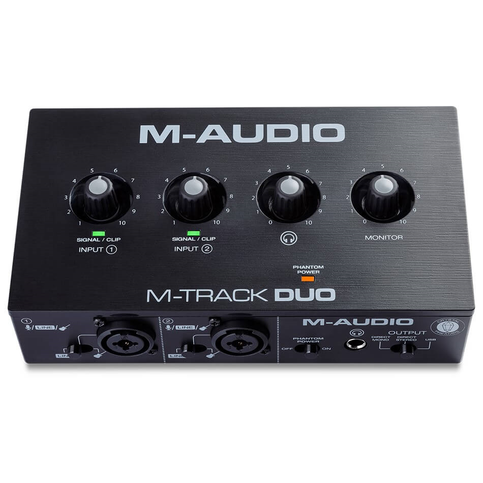 M-Audio M-Track Duo 48kHz 2-Channel USB Audio Interface with Crystal Preamps