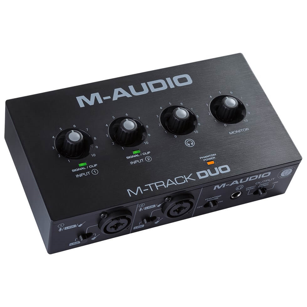 M-Audio M-Track Duo 48kHz 2-Channel USB Audio Interface with Crystal Preamps