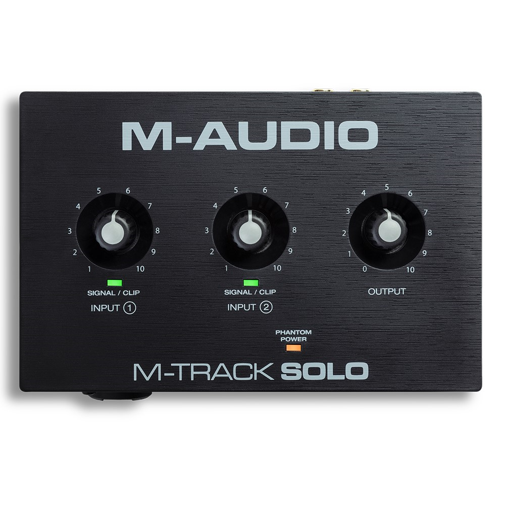 M-Audio M-Track Solo 48kHz 2-Channel USB Audio Interface with Crystal Preamp