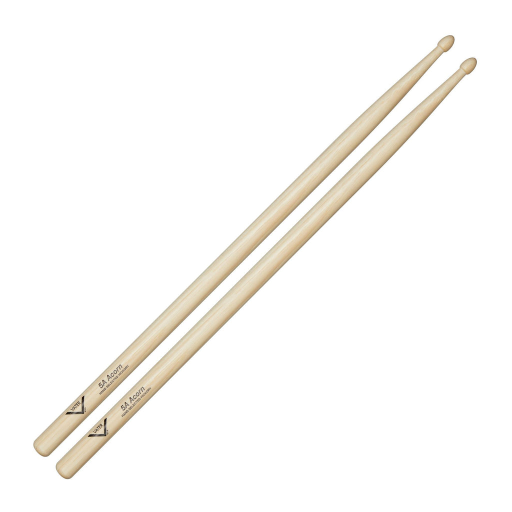 Vater VH5AAW American Hickory 5A Acorn Drumsticks - Wood Tip