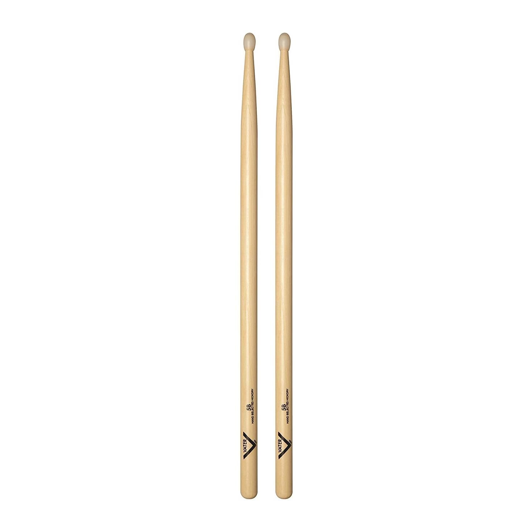 Vater VH5BN 5B Nylon Tip American Hickory Drumsticks