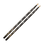 Vater VCBK5A Colour Wrap Black Optic Los Angeles 5A Drumsticks - Wood Tip