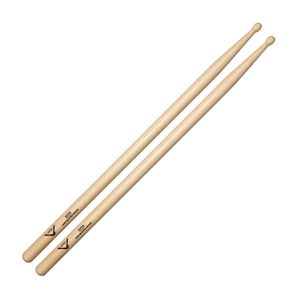 Vater VHSD9W American Hickory SD9 Drumsticks - Woop Tip