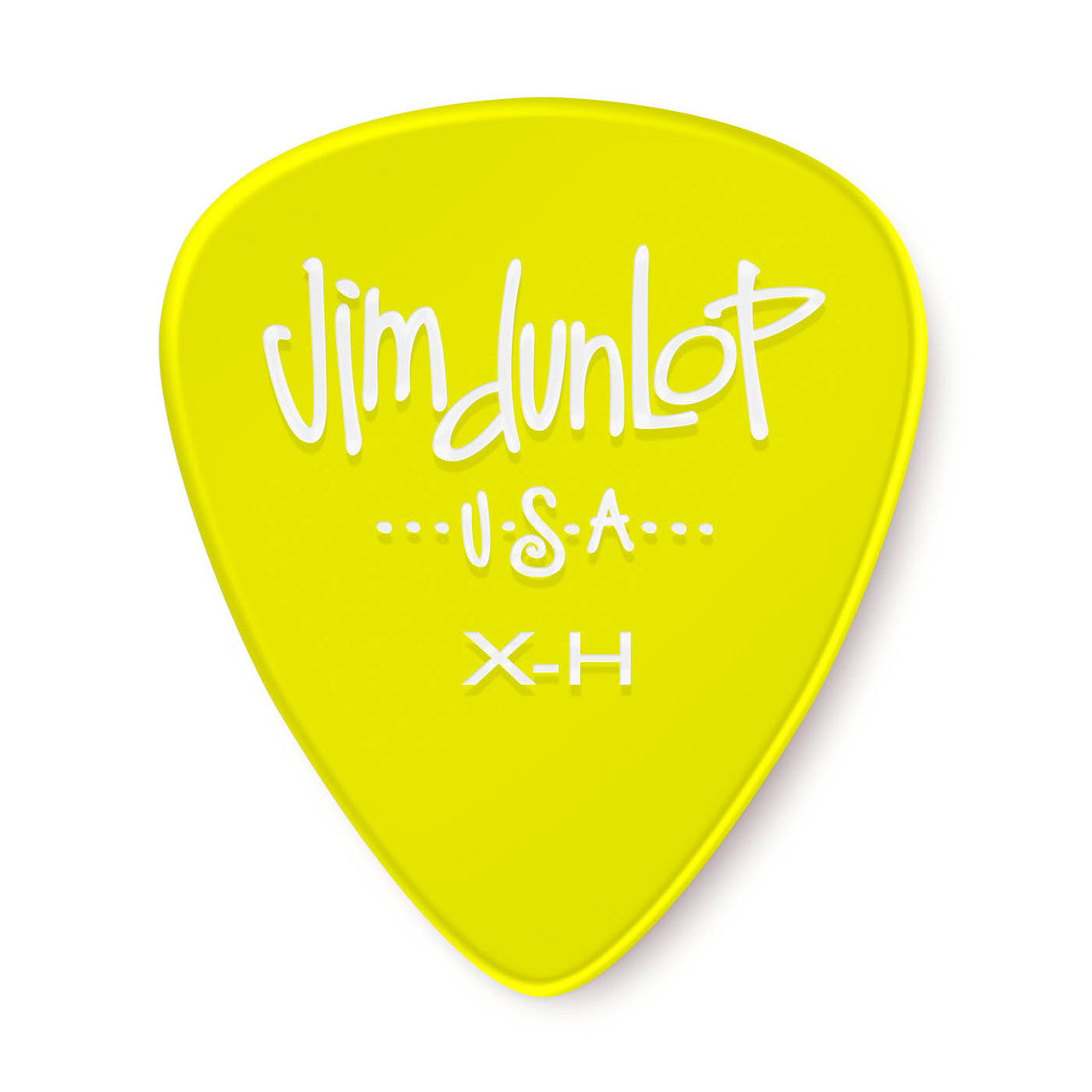 Jim Dunlop Custom Gels Extra Heavy guitar pick, black, textured grip with Dunlop branding, designed for durability and precision.