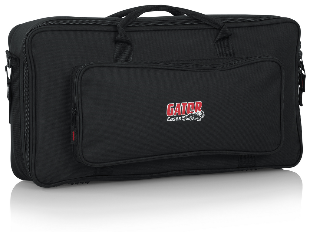 Gator GK-2110 gig bag for micro controllers, showcasing durable fabric, padded interior, and adjustable shoulder straps.
