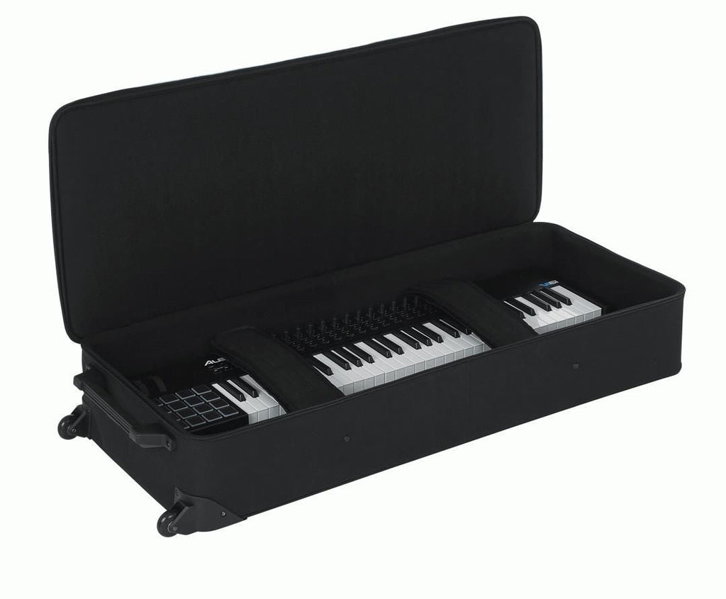 Gator GK-61 Semi-Hard Keyboard Case with Wheels (Suitable for 61-Note Keyboards)