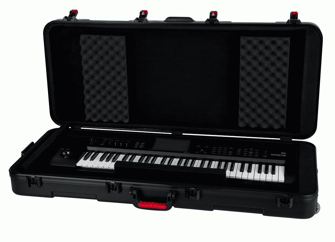Gator GTSA-KEY61 Molded Keyboard Case with Wheels & TSA Locks (Suitable for 61-Note Keyboards)