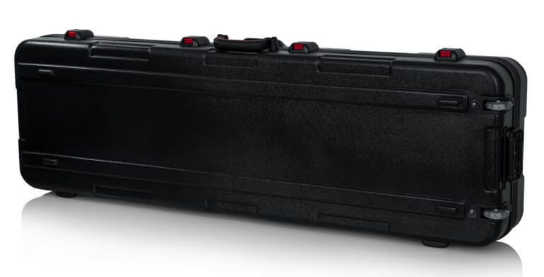 GATOR Gator GTSA-KEY88SL slim molded keyboard case with wheels and TSA locks for 88-note keyboards, black protective carrying case
