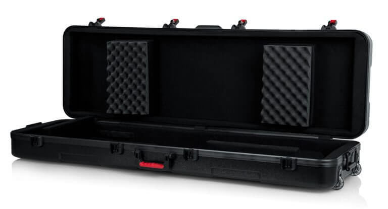 GATOR Gator GTSA-KEY88SL slim molded keyboard case with wheels and TSA locks, designed for 88-note keyboards.
