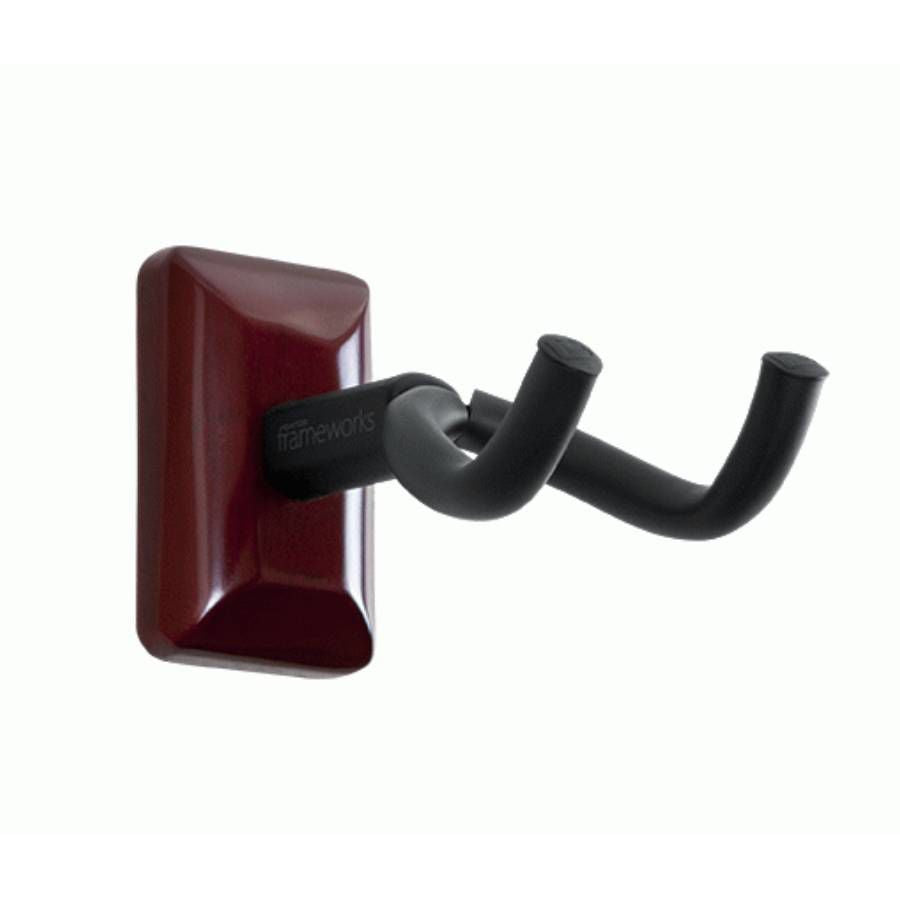 Gator Frameworks Wall Mounted Guitar Hanger with Cherry Mounting Plate