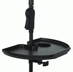 Gator Frameworks Microphone Stand Accessory Tray with Drink Holder and Guitar Pick Tab