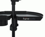 Gator Frameworks Microphone Stand Accessory Tray with Drink Holder and Guitar Pick Tab