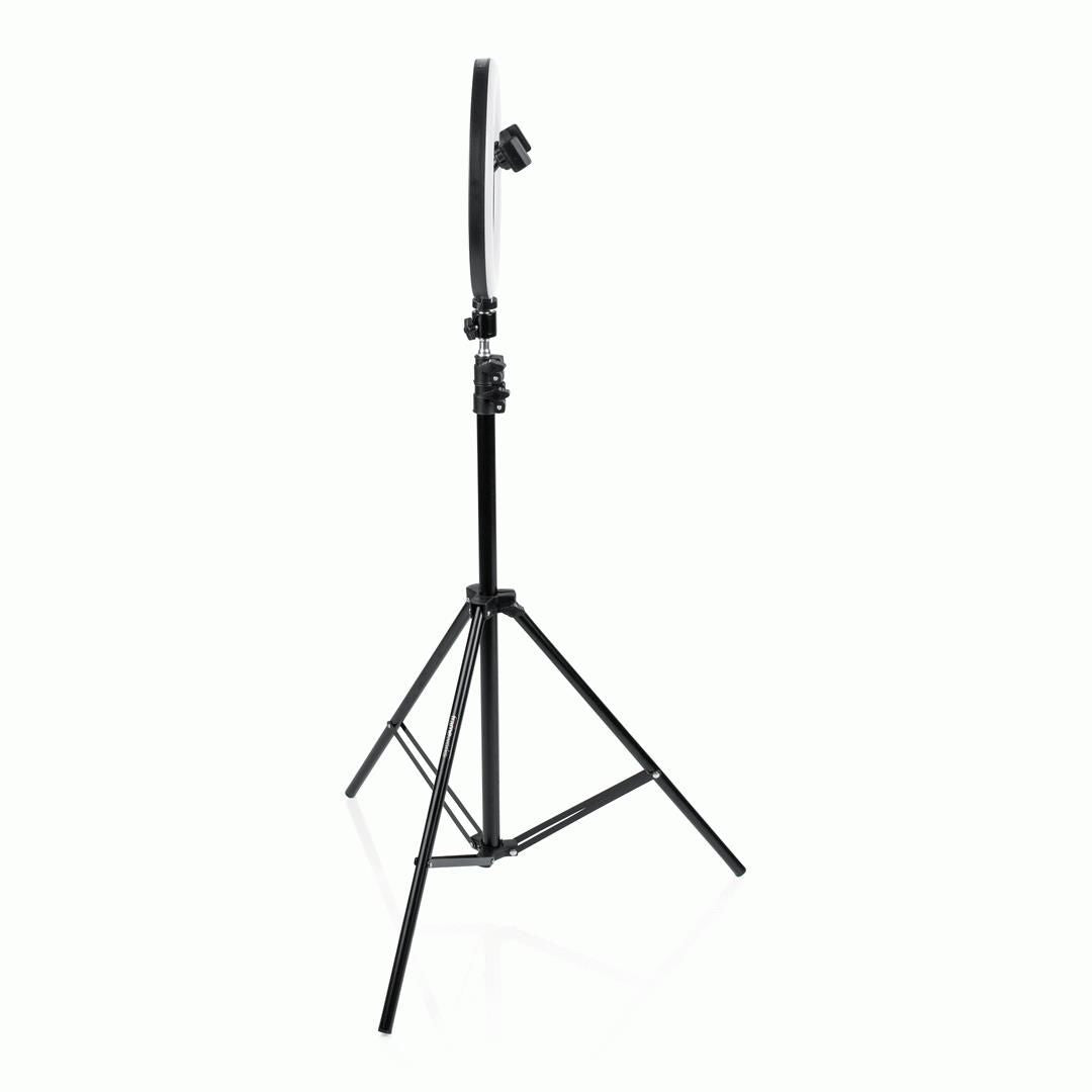 Gator 10-Inch LED Ring Light Stand with Phone Holder and Tripod Base