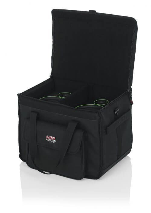 Gator Lightweight Tote Bag Designed to Fit Powered Studio Monitors Pair (5in)