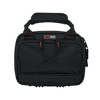 GATOR G-MIXERBAG-0608 padded bag for small mixers, measuring 8.25 x 6.25 x 2.75 inches, with reinforced handles and zipper closure.