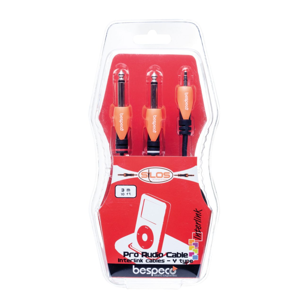 Bespeco SLYMSJ180 TRS 3.5mm Jack - 2 TS Jack - 1.8m