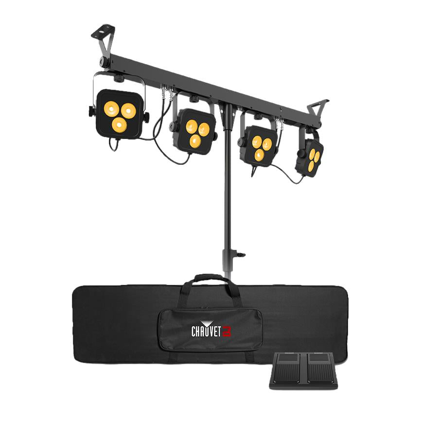Chauvet 4 Bar Quad BT 12 x 4W RGBA (4-in-1) LED Par Bar, with Stand Foot Control and BT
