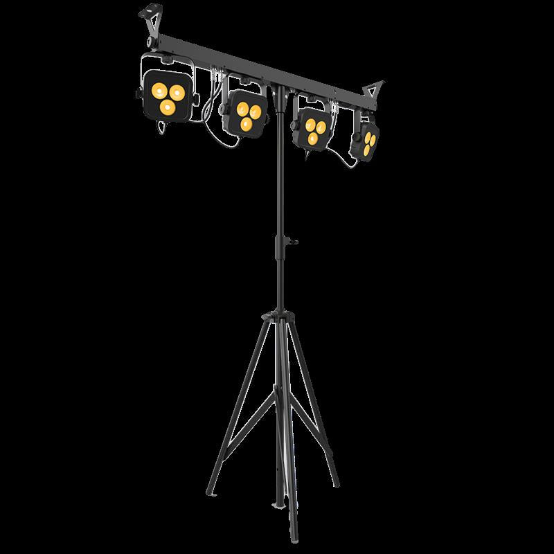 Chauvet 4 Bar Quad BT 12 x 4W RGBA (4-in-1) LED Par Bar, with Stand Foot Control and BT
