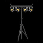 Chauvet 4 Bar Quad BT 12 x 4W RGBA (4-in-1) LED Par Bar, with Stand Foot Control and BT