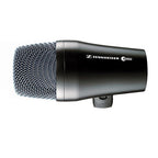 Sennheiser e902 wired instrument microphone for kick drums and bass guitar, showing the microphone with its rugged design.