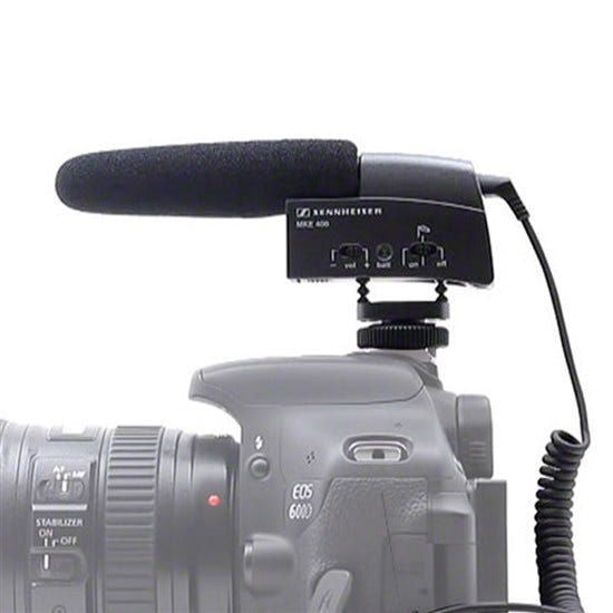 Sennheiser MKE400 Pre-Polarised Condenser Small Shotgun Mic for Video Cameras